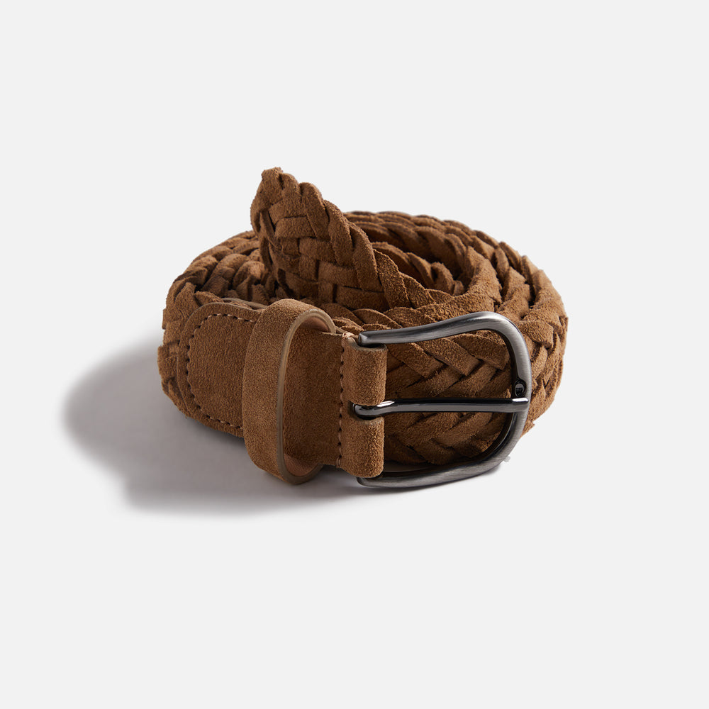 

Ремень Anderson's Suede Woven Belt, желто-коричневый