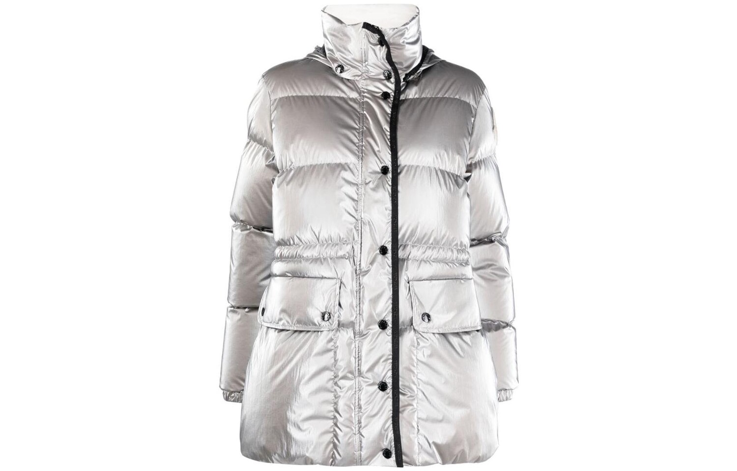

Пуховик женский серебристый Moncler, серебряный