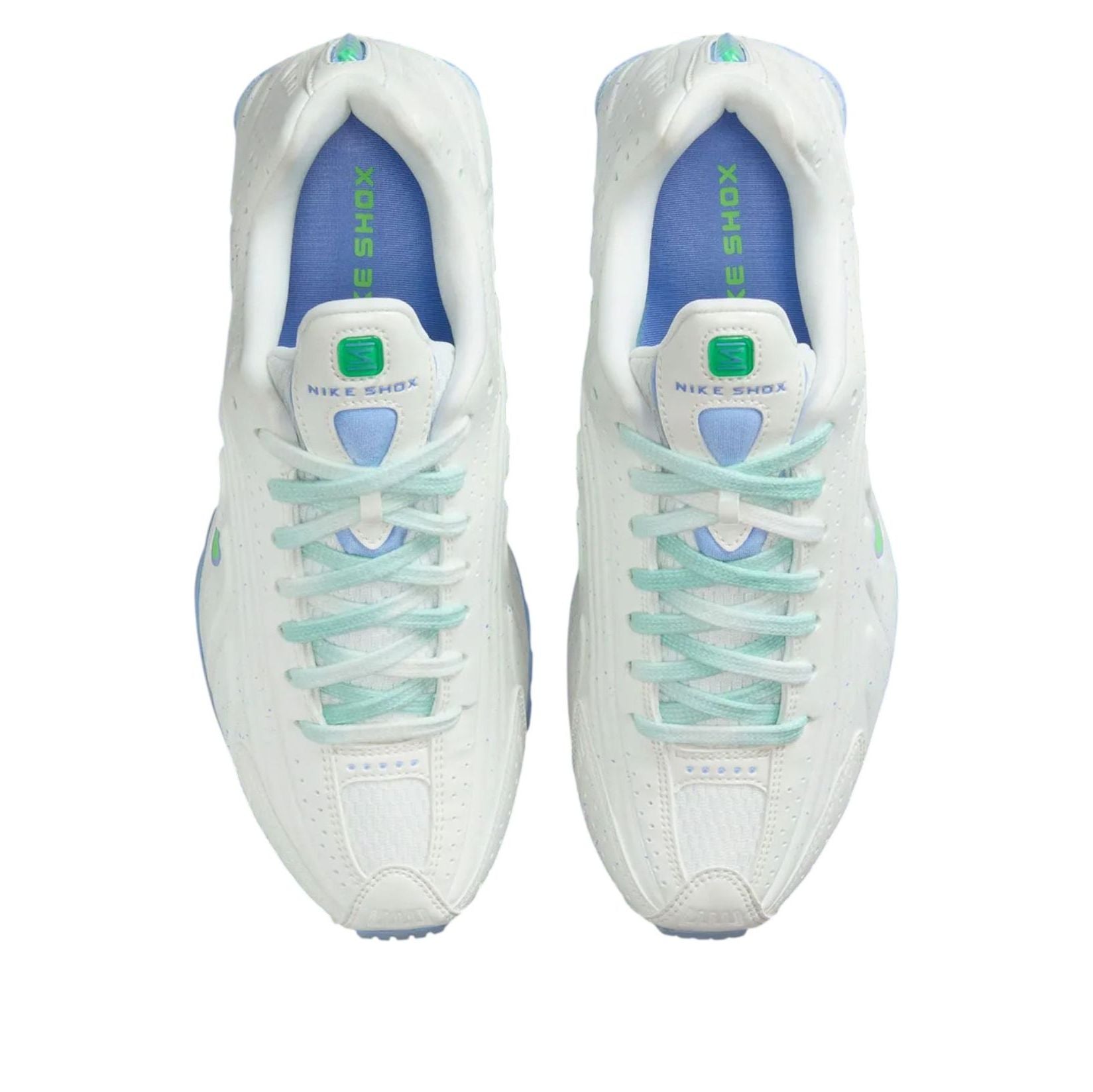 Кроссовки (WMNS) Nike Shox R4 AB 'White Green Strike Royal Pulse' — фото 4