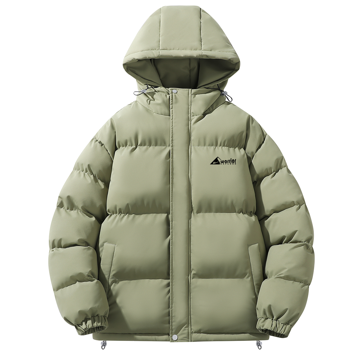 

Пуховик Unisex с капюшоном утепленный стеганый WARRIOR, серый зеленый