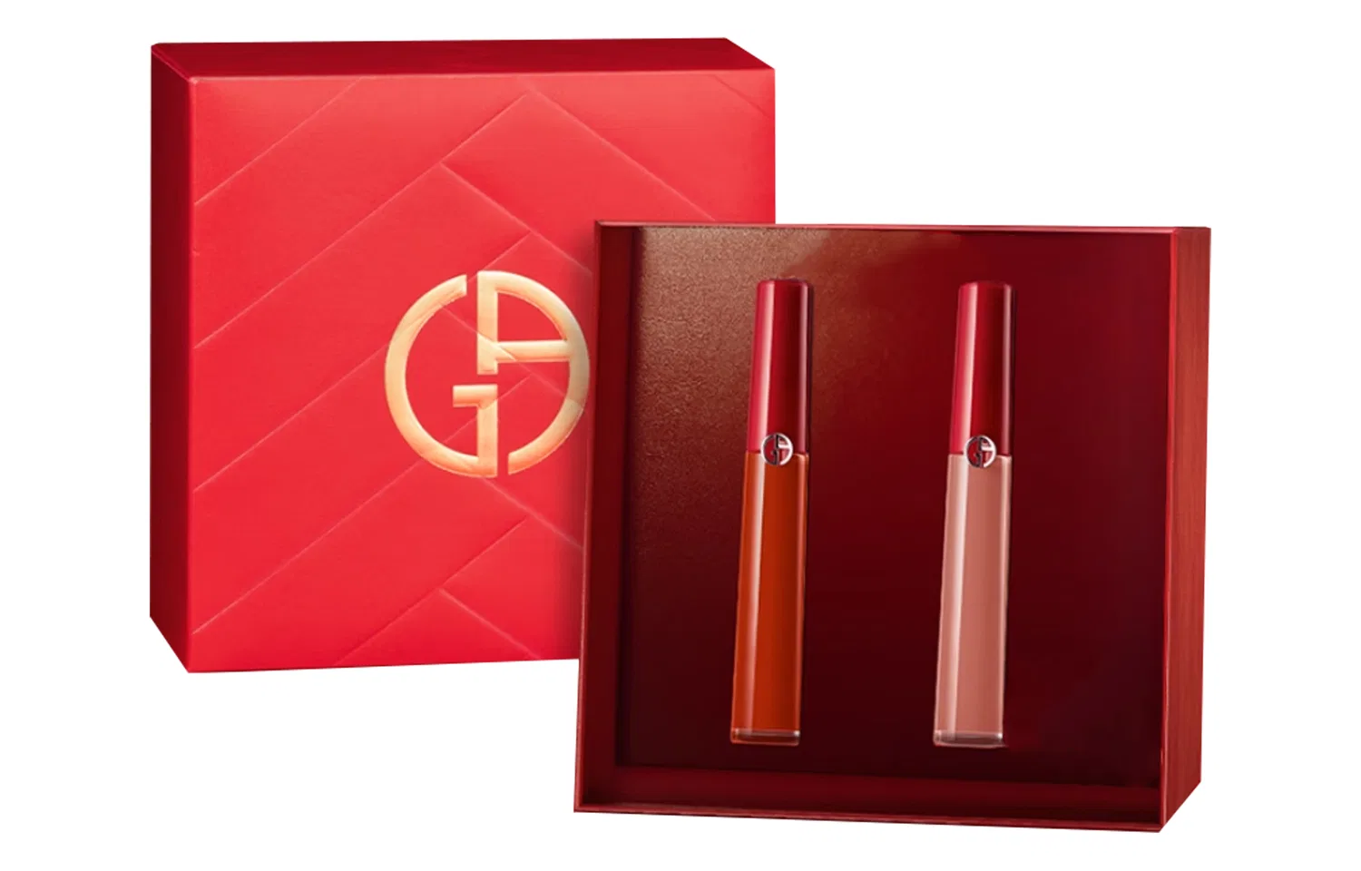 Набор жидких помад Giorgio Armani 6.5 мл × 2, оттенки #405 и #214