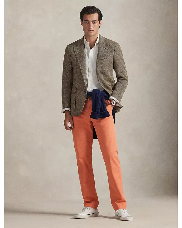 Классическая рубашка из льняной ткани с неоднородной текстурой. Polo Ralph Lauren, белый — фото 2
