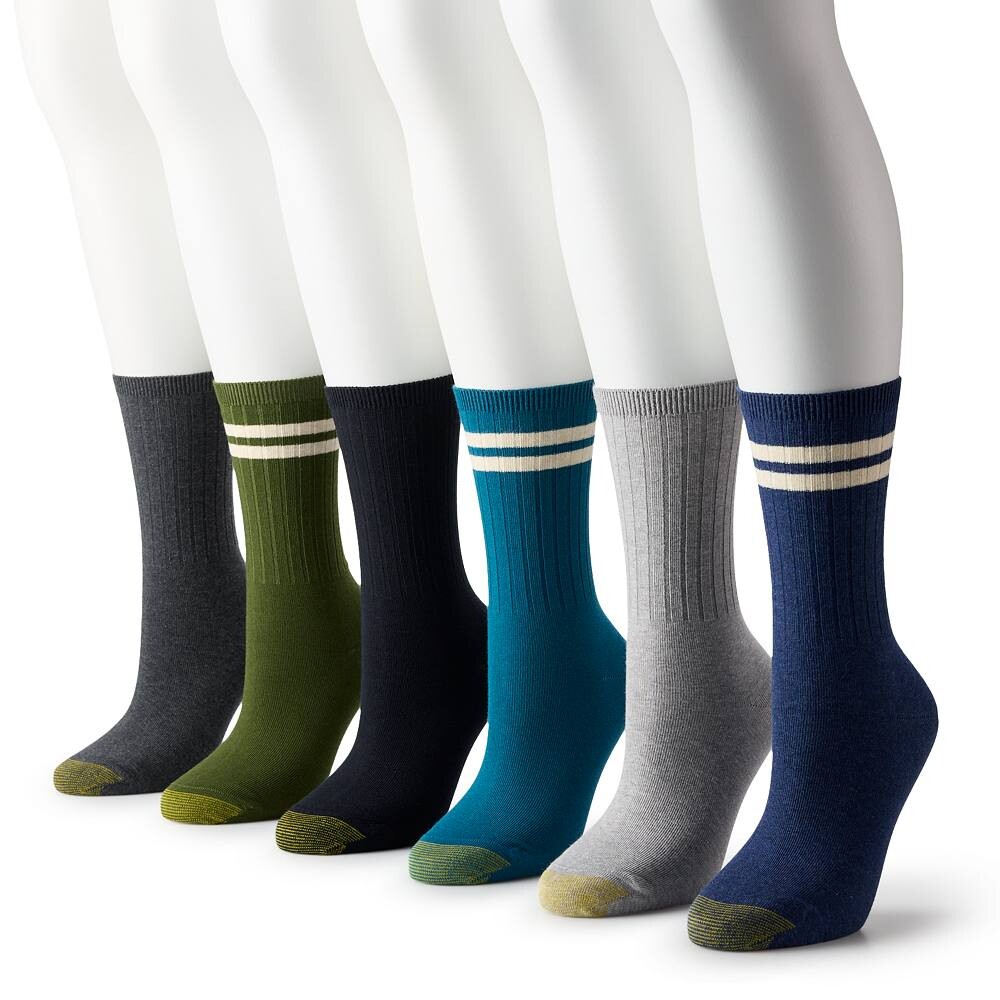 

Женские носки в рубчик GOLDTOE, 6 пар, цвет Heater Indigo
