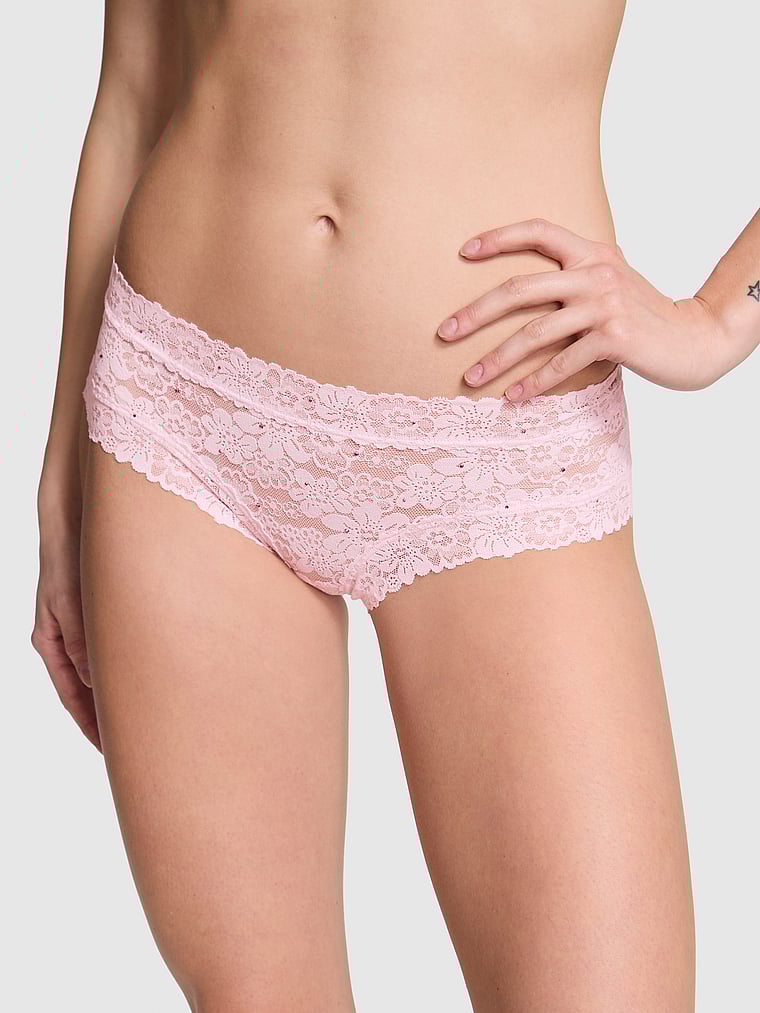 

Подмигиваю, нахальные трусики Pink, bling lace pink tulip