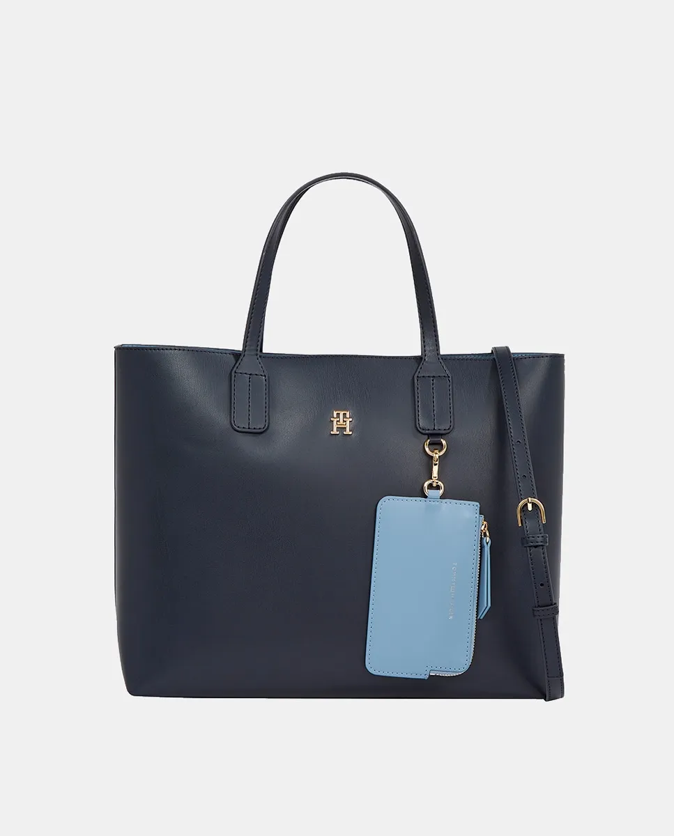 

Темно-синяя сумка-тоут со съемным кошельком для монет Tommy Hilfiger