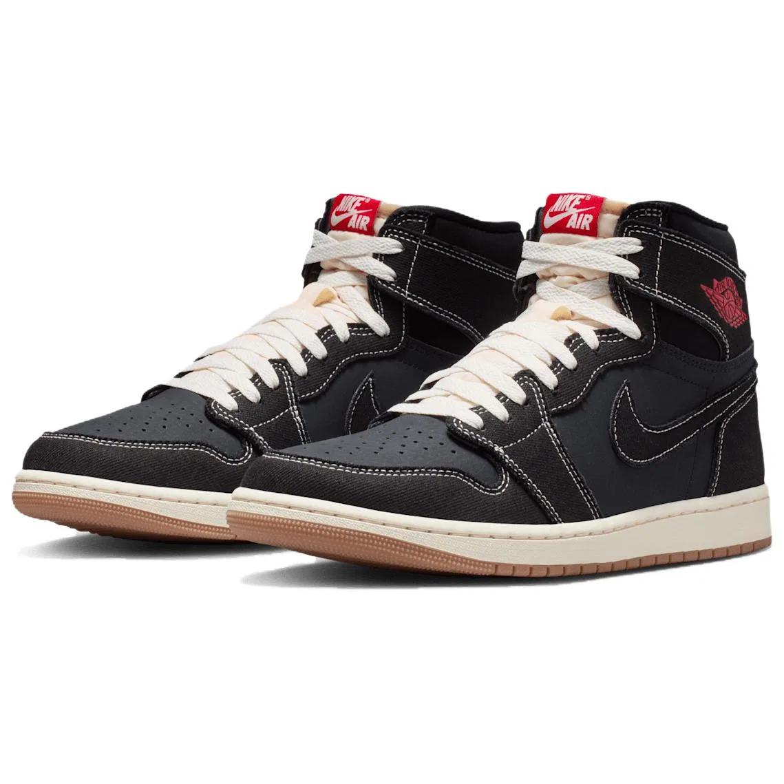 Кроссовки баскетбольные высокие Air 1 Jordan черные — фото 4