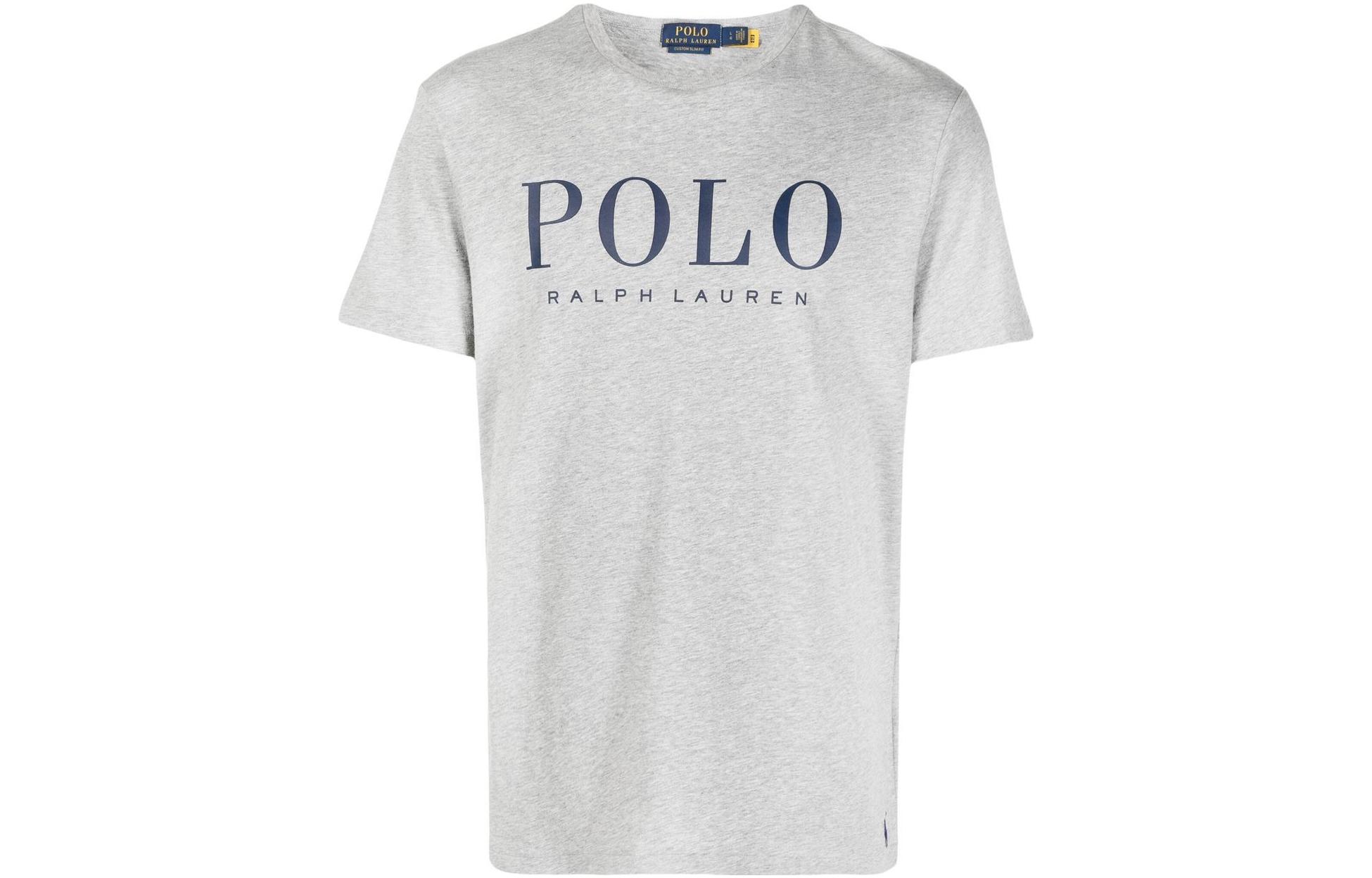 Футболка с принтом логотипа Polo Ralph Lauren, темно-серый — фото 2