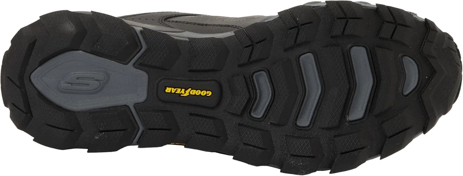 Мужские кроссовки Skechers Max Protect Sherwood Ridge, Black Leather Synthetic Charcoal Trim — фото 2
