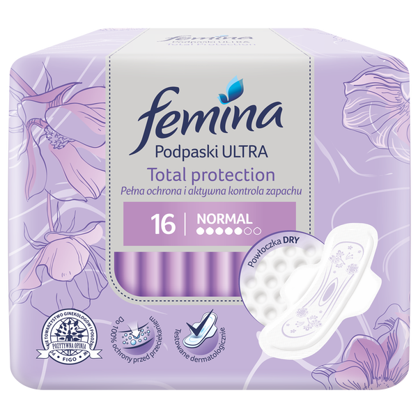 

Гигиенические прокладки, 16 шт./1 упаковка. Femina Total protection