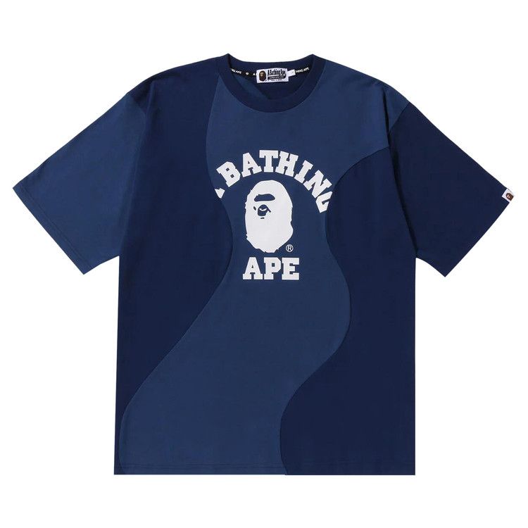 

Футболка BAPE Cutting College Relaxed Fit Tee, Navy