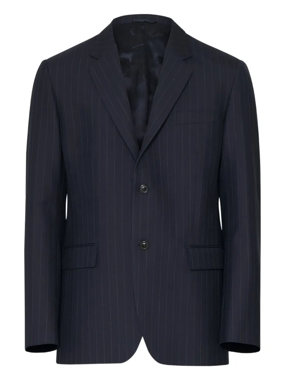 

Шерстяной пиджак в тонкую полоску Maison Margiela, синий