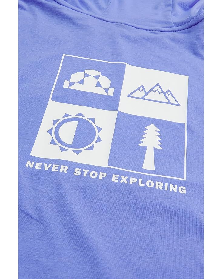 Футболка The North Face Kids Teen Adventure Long Sleeve Hoodie—Graphic, цвет Virtual Blue — фото 2