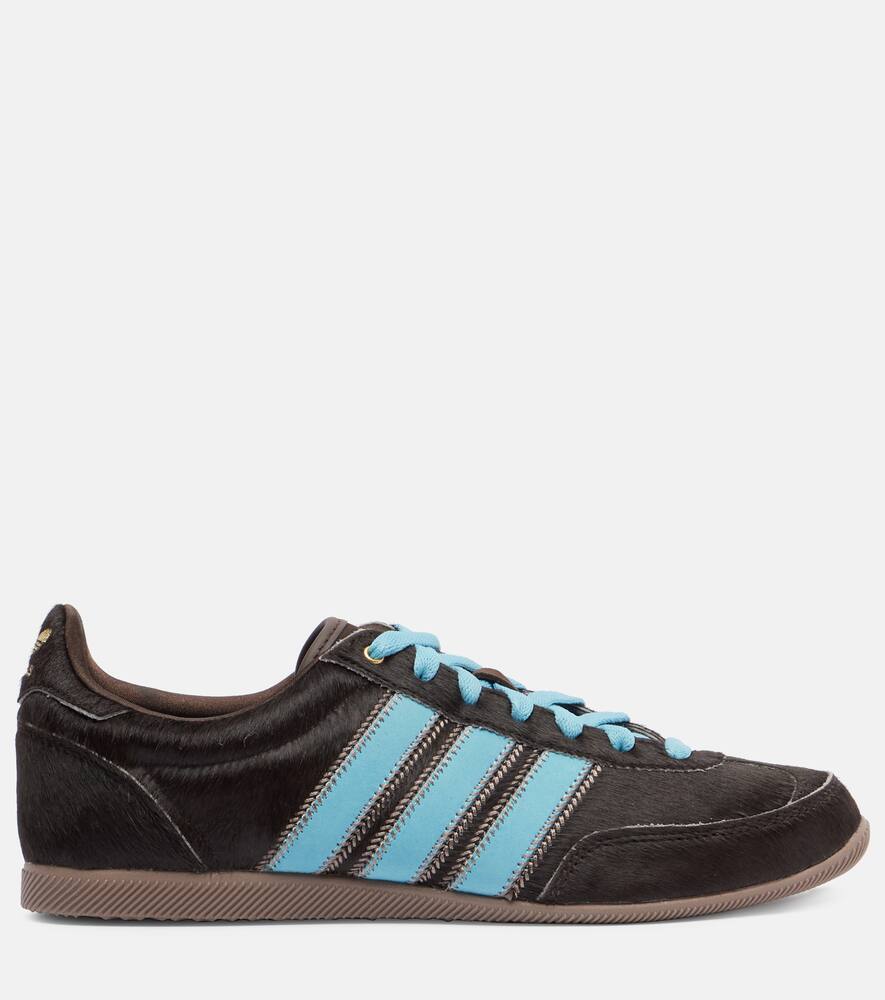 Кроссовки из телячьей шерсти с кожаной отделкой Adidas, Dark Brown/Preloved Blue Brown — фото 4