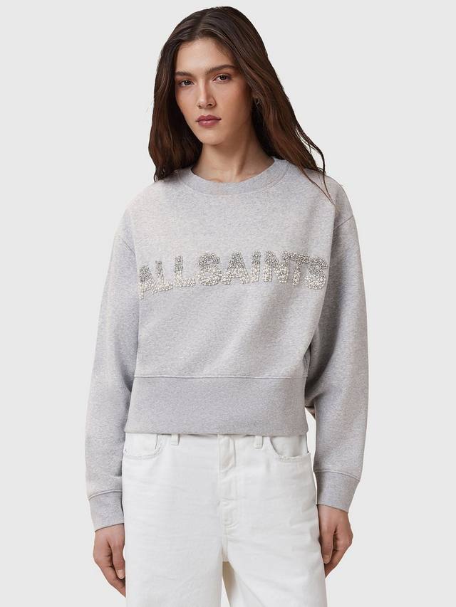 

Толстовка с логотипом separo pearl AllSaints, цвет Grey Marl