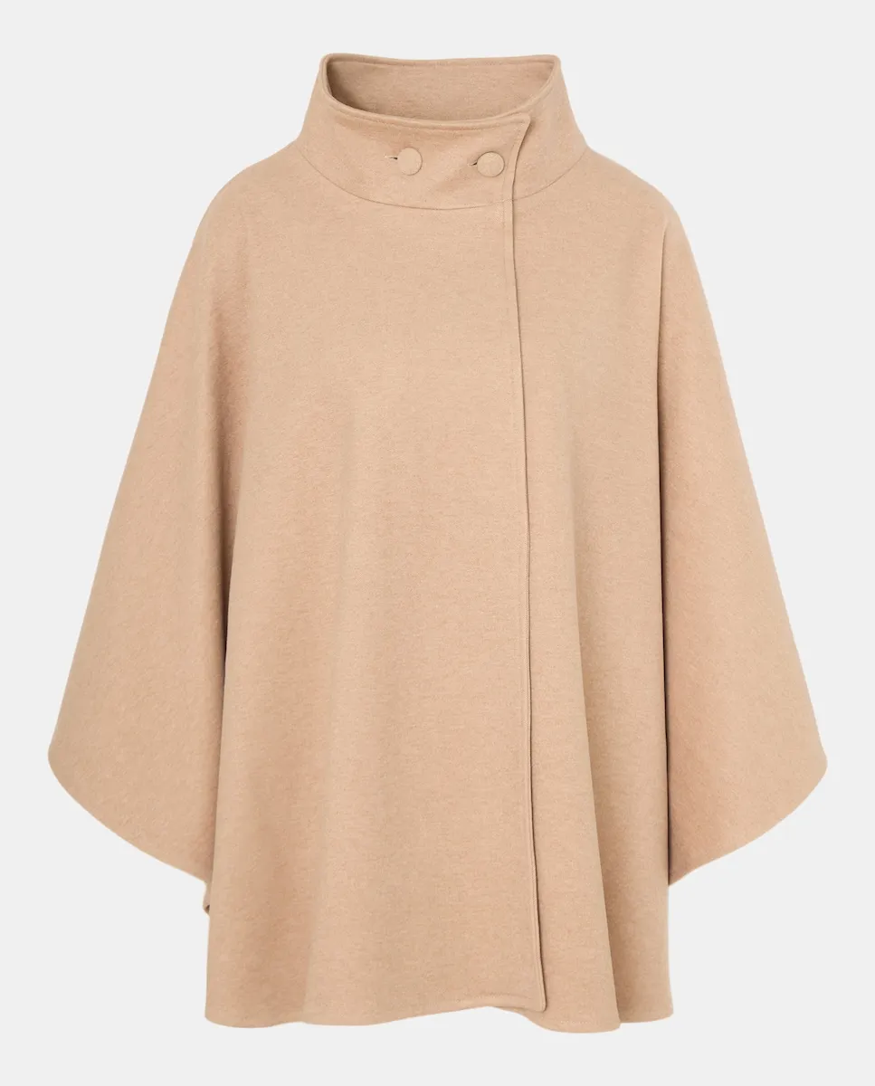 

Накидка с воротником на пуговицах Banarassi, бежевый