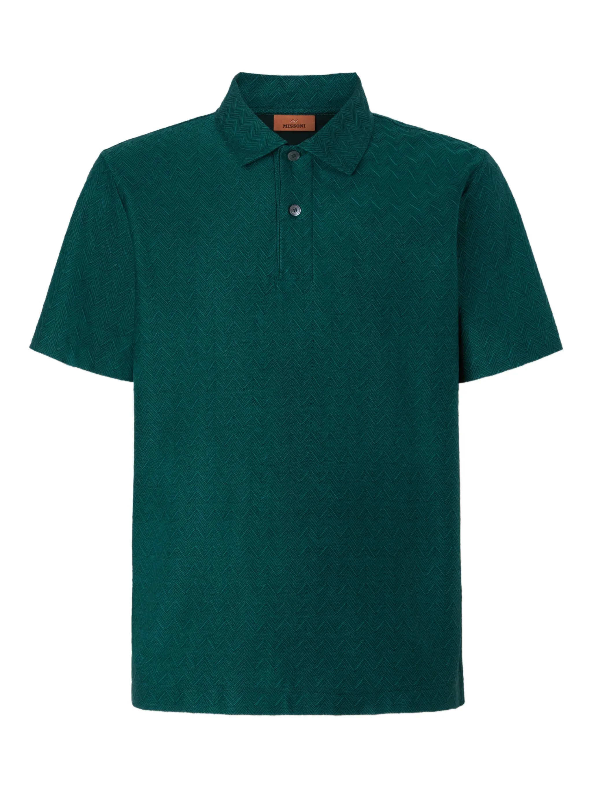 

Рубашка поло с узором зигзаг Missoni, зеленый