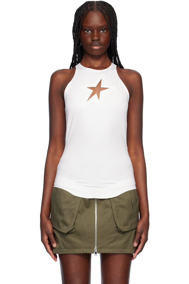 

Топ-бюстье с бретелями-стропами Star Mugler, белый