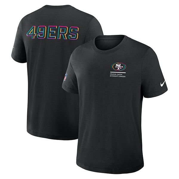 Мужская черная футболка san francisco 49ers 2025 nfl crucial catch tri-blend dri-fit Nike — фото 2