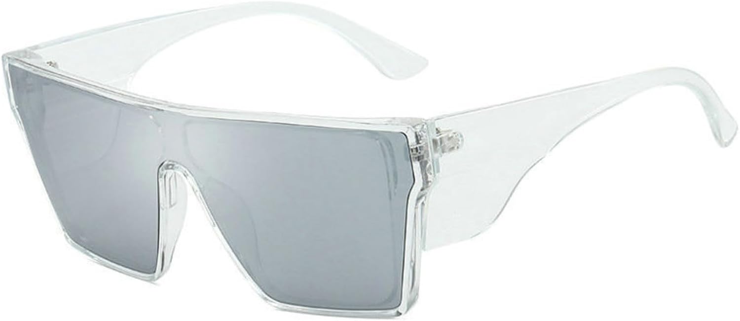 

Willochra Винтажные большие квадратные солнцезащитные очки для женщин, модные, с плоской верхней частью, черные, для активного отдыха, защита от УФ-излучения UV400, C7