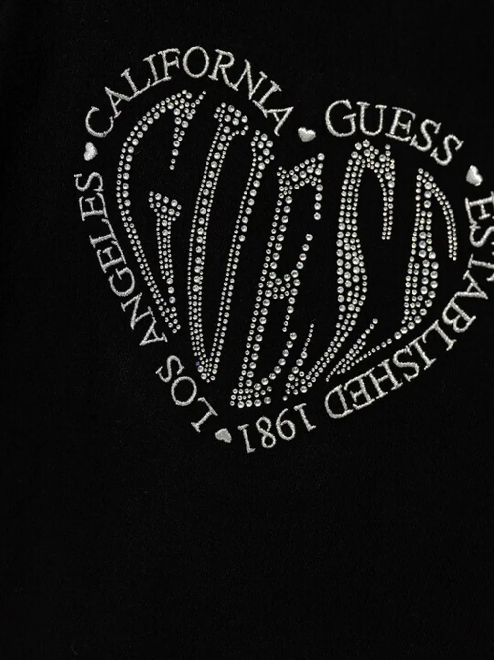 Толстовка со стразами Guess Kids, черный — фото 3
