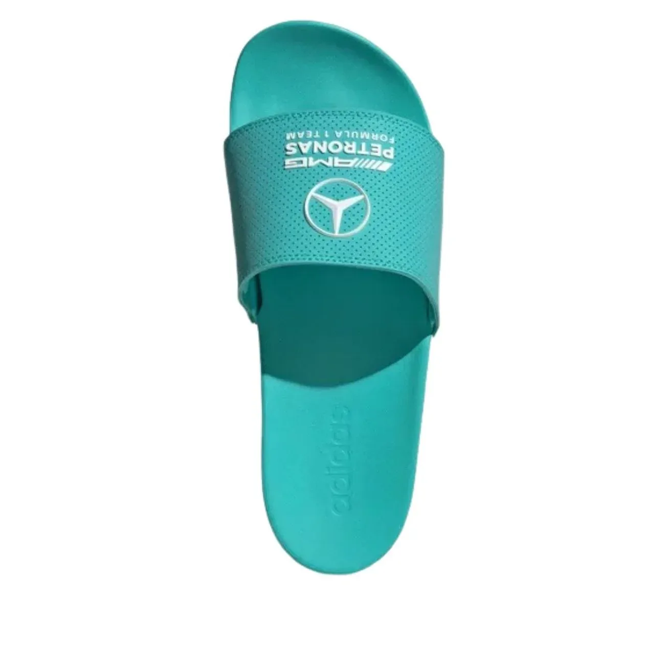 Слайды Adidas Adilette Comfort Mercedes AMG Petronas F1 'Semi Mint Rush', бирюзовый — фото 3