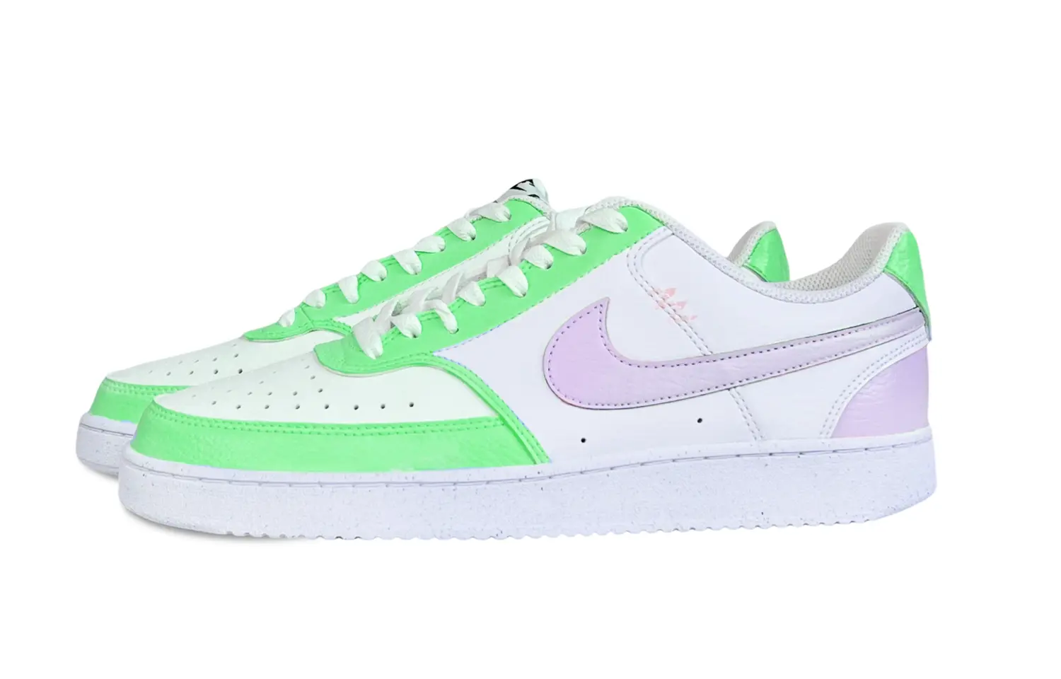 

Кроссовки Nike Court Vision 1 Skateboarding Shoes Men Low-top Green Purple, белый