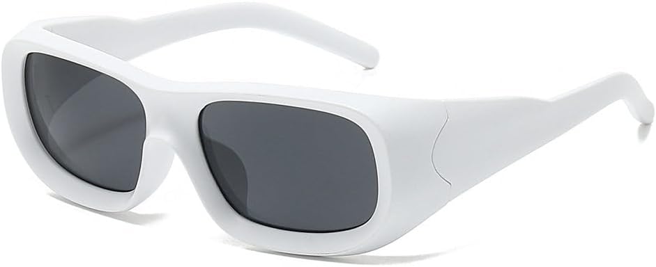 

Солнцезащитные очки для женщин и мужчин, винтажные панк-очки, популярные роскошные очки для активного отдыха, большая оправа, защита от УФ-излучения UV400 HVTVTLA, White Black