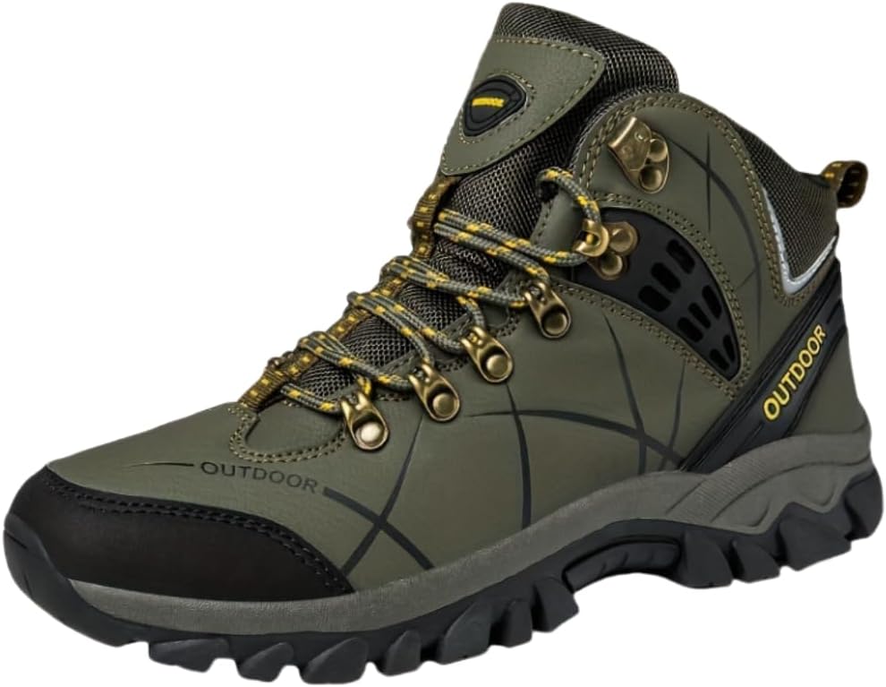 

Мужские походные ботинки HHHCHPM, дышащие, комфортные, противоскользящие, с мягкой подкладкой для прогулок на природе, походов, альпинизма, осень и зима, зеленый