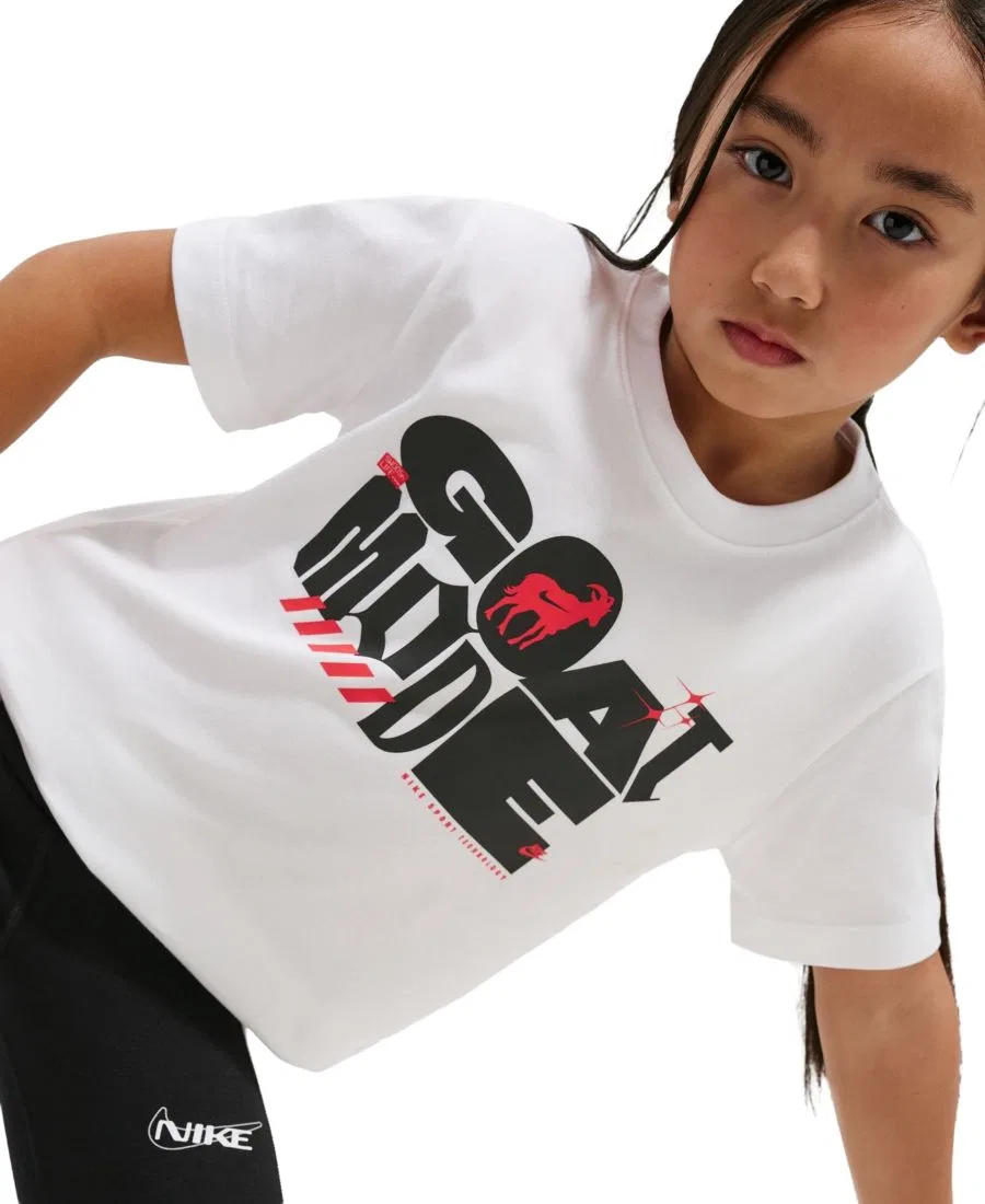 Футболка с графическим принтом для девочек 8-20 лет Nike, белый — фото 3