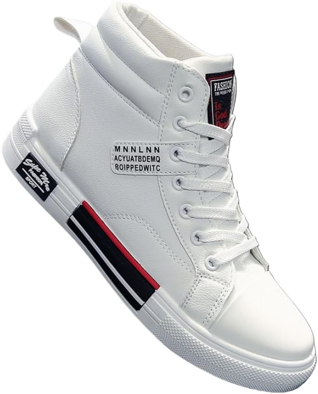 

HoaloX Men's Korean Style White Board Shoes- модные повседневные кроссовки для молодых взрослых