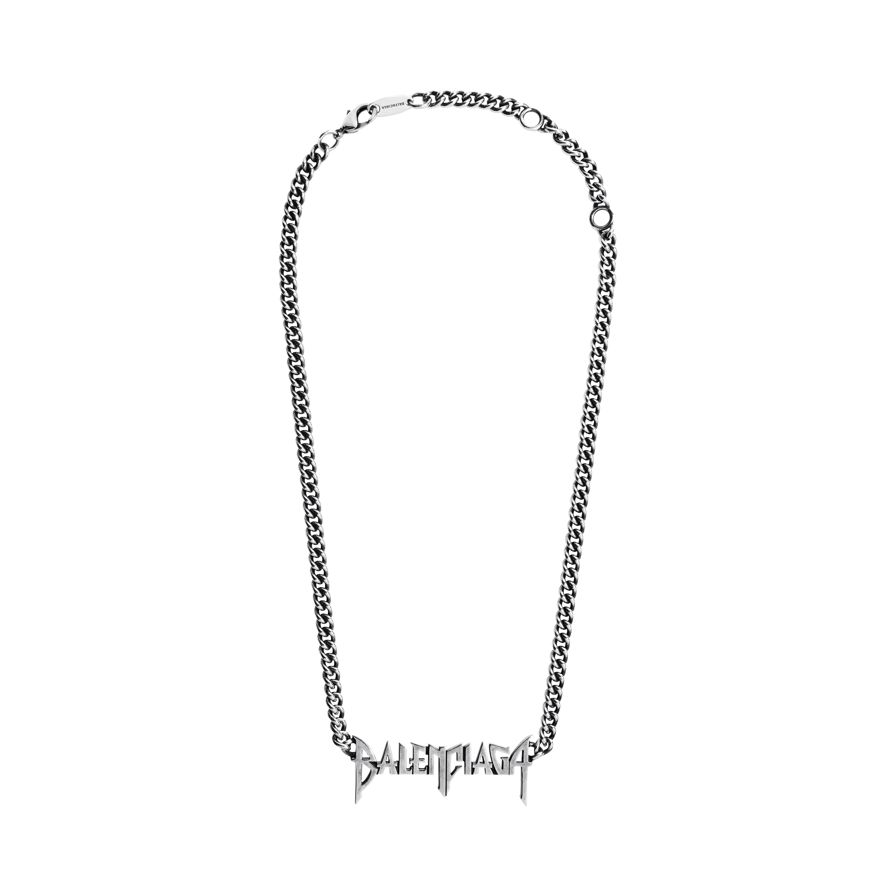 

Ожерелье из металла Typo BALENCIAGA, серебряный