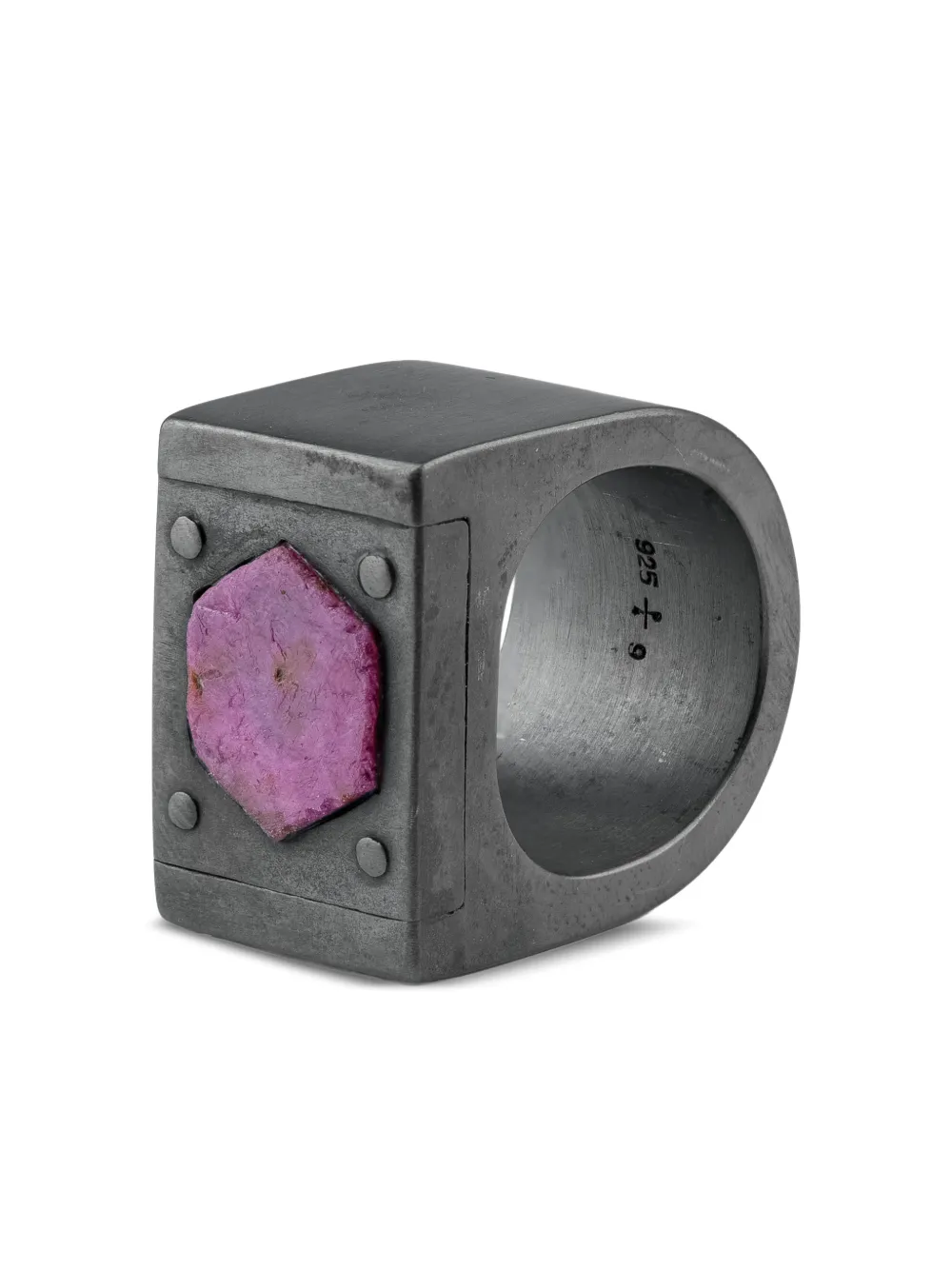 

Серебряное кольцо с покрытием и рубином Parts Of Four