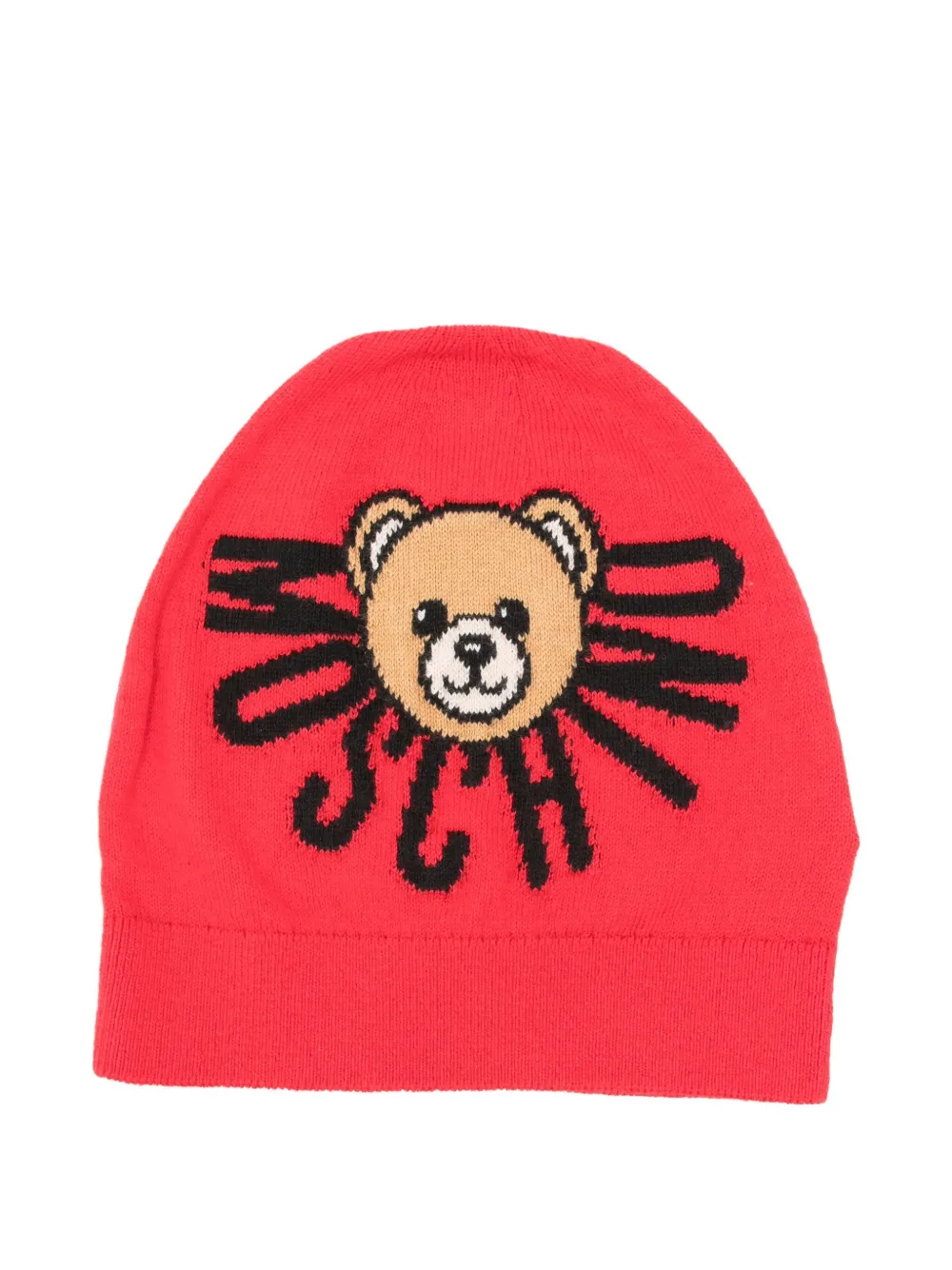 

Декорированная шапка бини Moschino Kids, красный