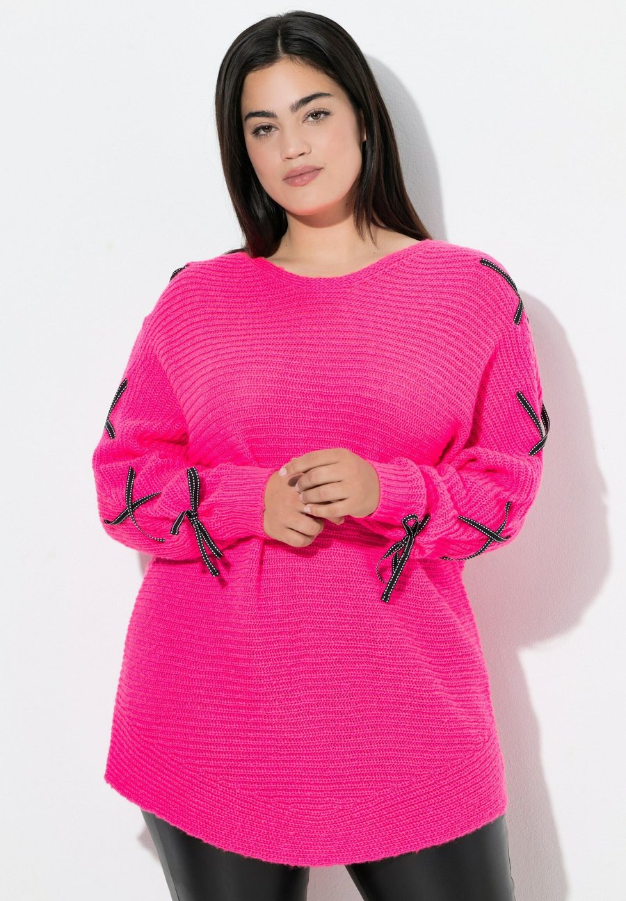 

Джемпер Angel of Style LOOSE FIT FLEDERMAUS-ÄRMEL ZIER-SCHNÜRUNG, Neon Berry/Berry