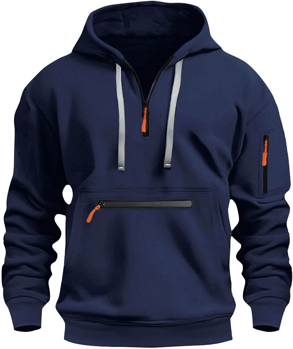 

Мужская толстовка с капюшоном, легкая, на молнии