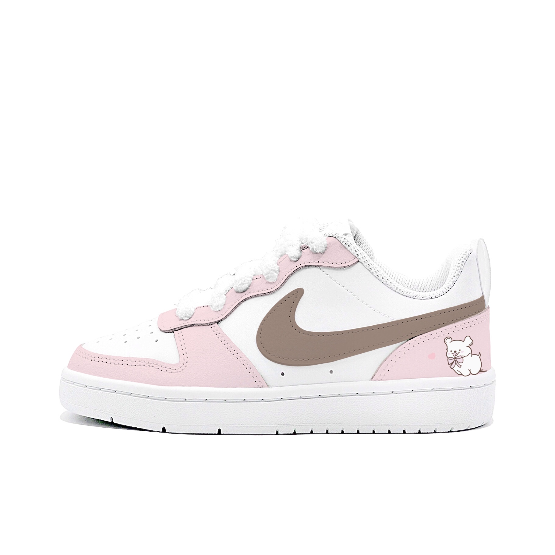 

Court Borough Heartwarming Heart Signal низкие детские скейтборд кроссовки Pink Brown Nike, розовый
