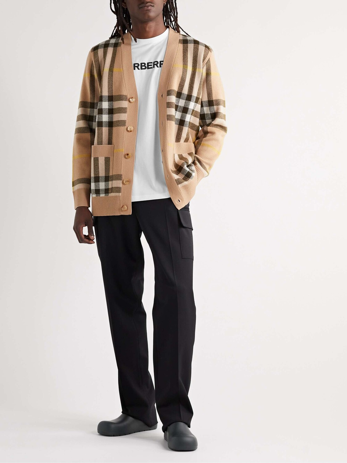 Футболка BURBERRY из хлопкового джерси с логотипом, белый — фото 2