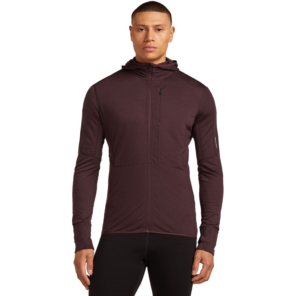 

Толстовка Merino Blend 200 Realfleece Descender с молнией Icebreaker, цвет java