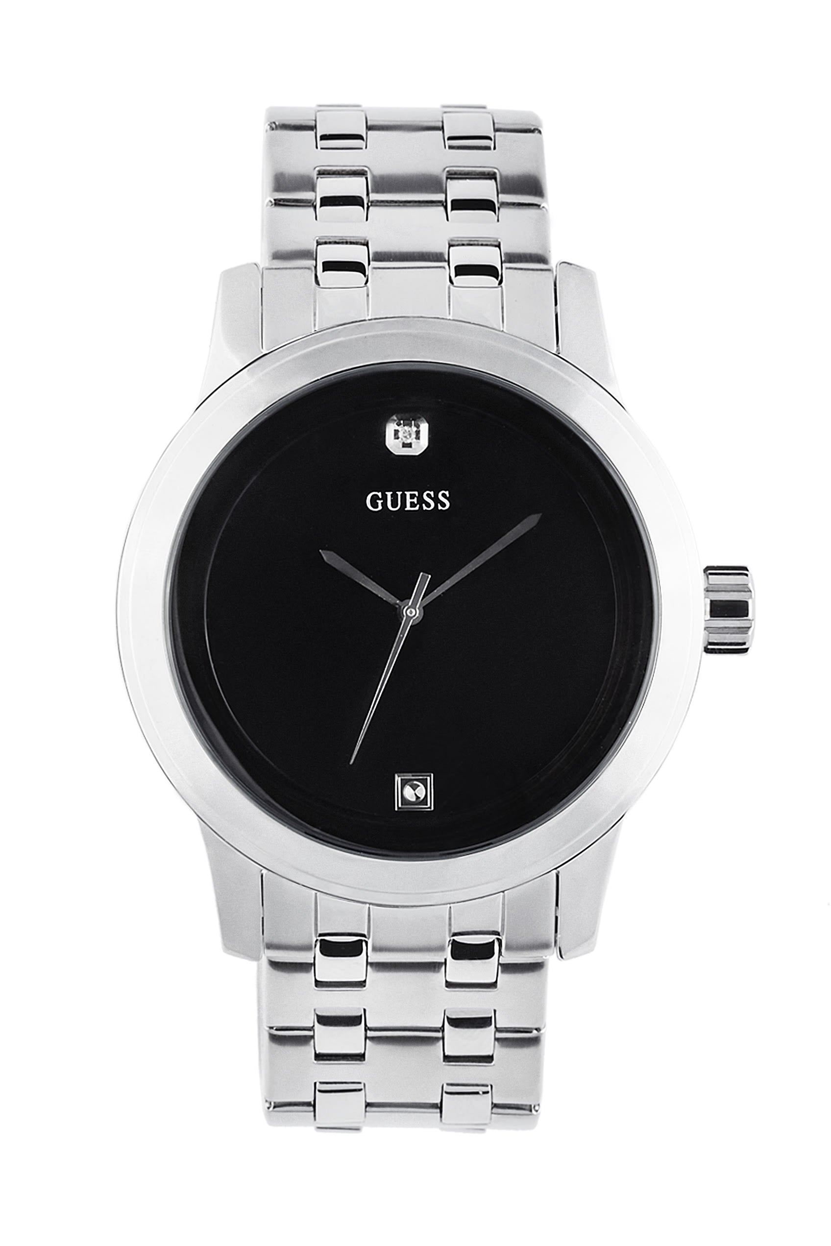 

Наручные часы с бриллиантами черного и серебристого цвета Guess Factory