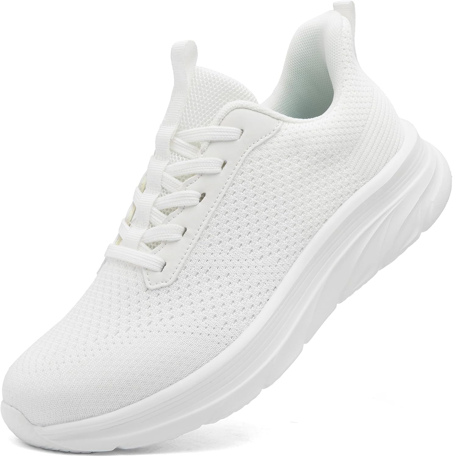 

Мужские слипоны DimaiGlobal для ходьбы, повседневные кроссовки, теннисные туфли, противоскользящие спортивные беговые туфли, легкие тренировочные кроссовки, дышащая сетка, модная спортивная обувь, белый