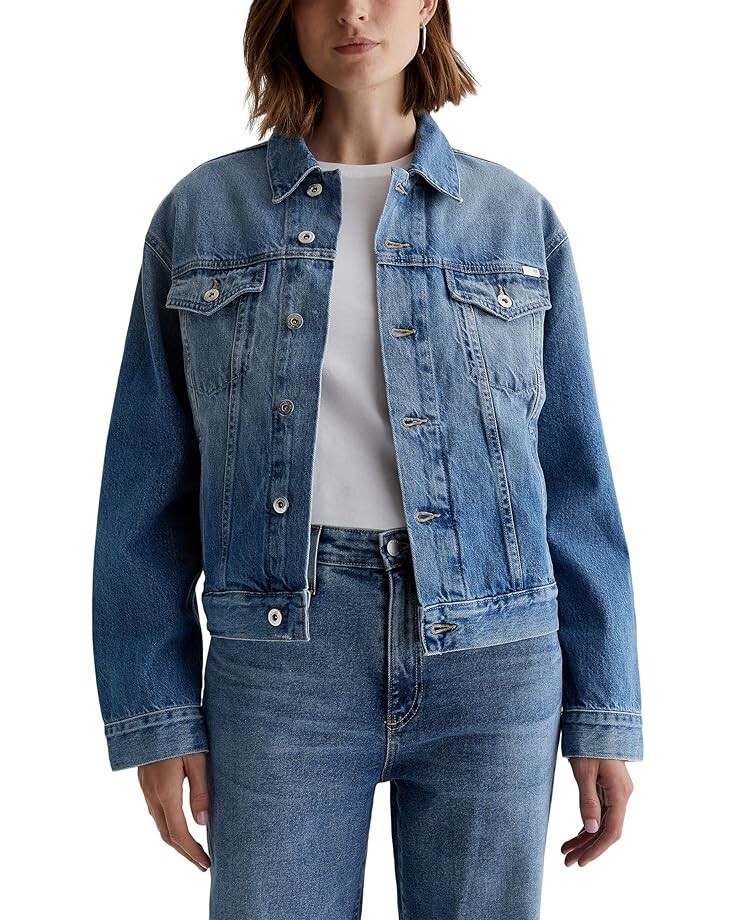 

Куртка AG Jeans Ramie Oversized Trucker Jacket, цвет Stockholm