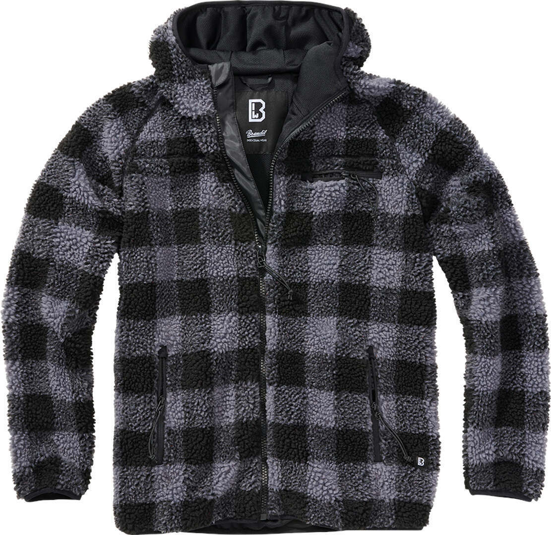 

Куртка Brandit Teddyfleece Worker Jacket, черный/серый