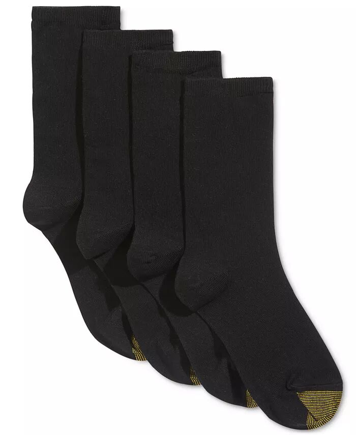 

Женские носки на плоской подошве, 4 пары, повседневные, созданные для Macys Gold Toe, черный