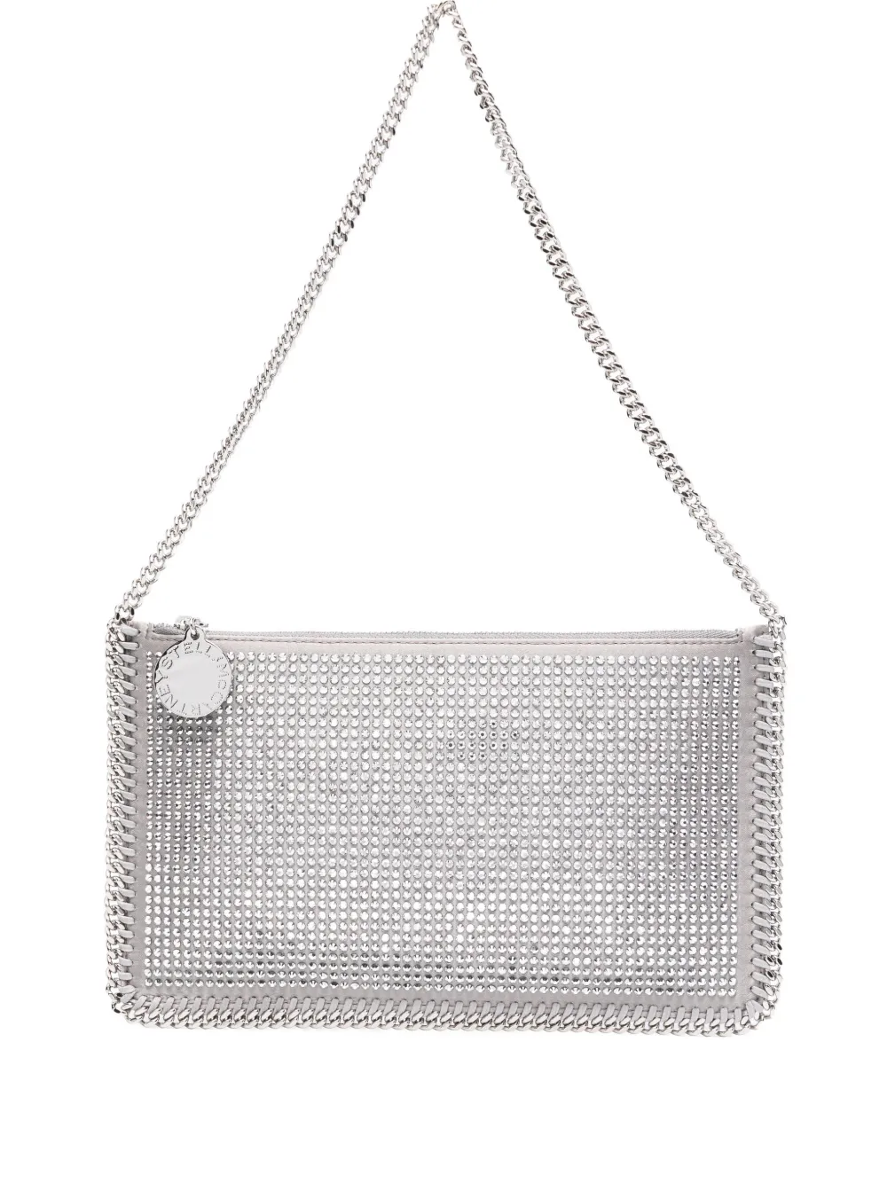 

Сумка через плечо Falabella Pochette с кристаллами STELLA MCCARTNEY, серый