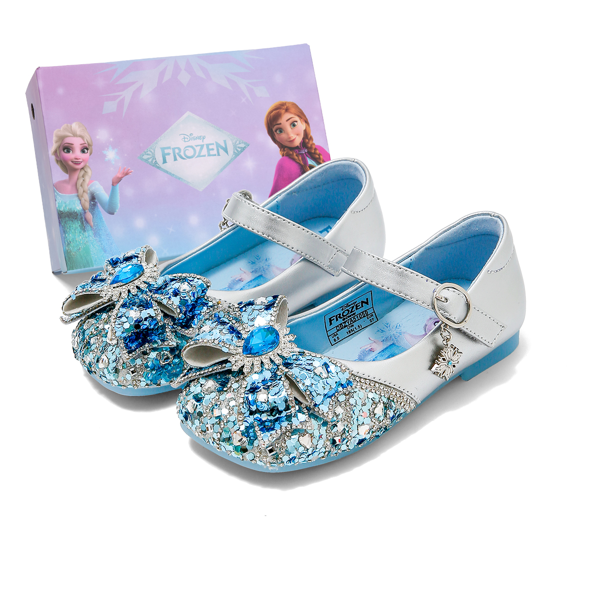 Детские кожаные туфли серии Frozen Series с амортизацией, анти-удар, износостойкие, низкие Disney, синий — фото 2