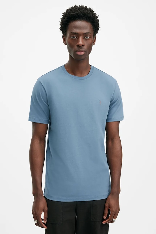 

Хлопковая футболка BRACE Allsaints, синий