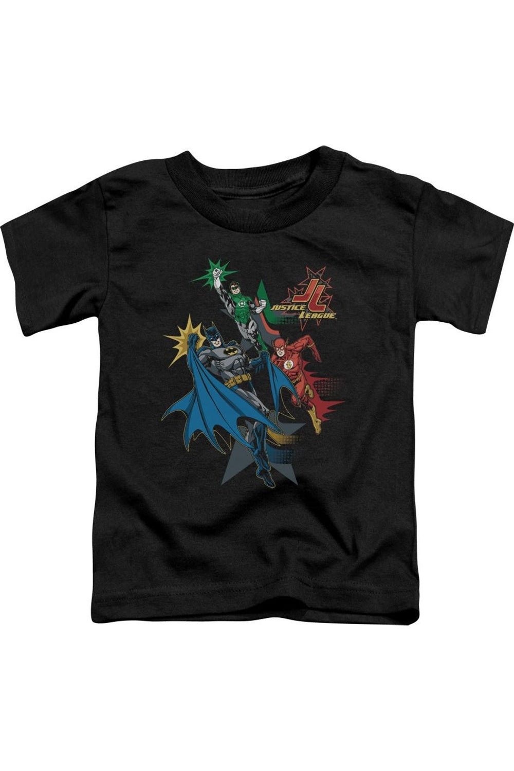 

Футболка с коротким рукавом для малышей с героями Justice League of America Gildan, черный