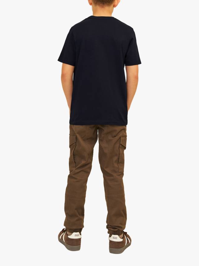 Детская футболка из хлопка с логотипом Jack & Jones, Black — фото 3