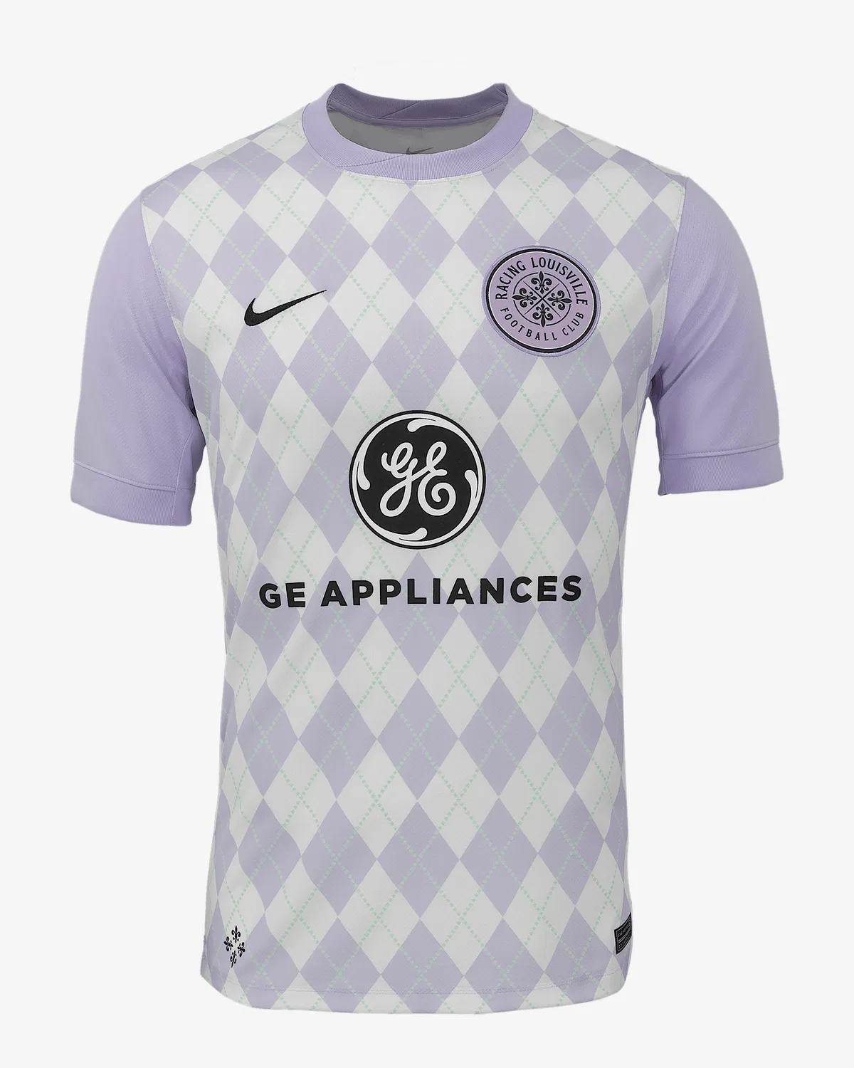 Мужская футболка Nike Dri-FIT NWSL Replica Jersey Racing Louisville FC 2025 Stadium Home, Lavender Mist/White