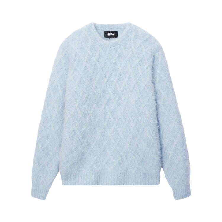 

Свитер Stussy Fuzzy Lattice Crew 'Ice', синий